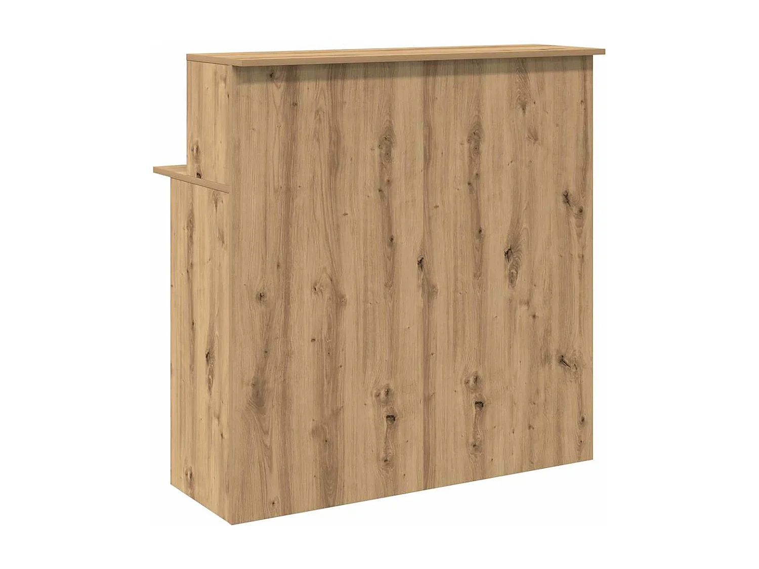 Bureau réception chêne artisanal 100x50x103,5cm bois ingénierie