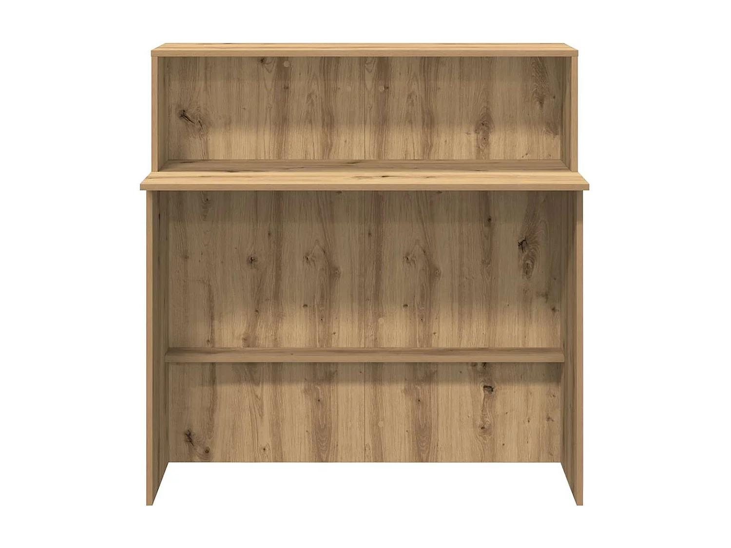 Bureau réception chêne artisanal 100x50x103,5cm bois ingénierie