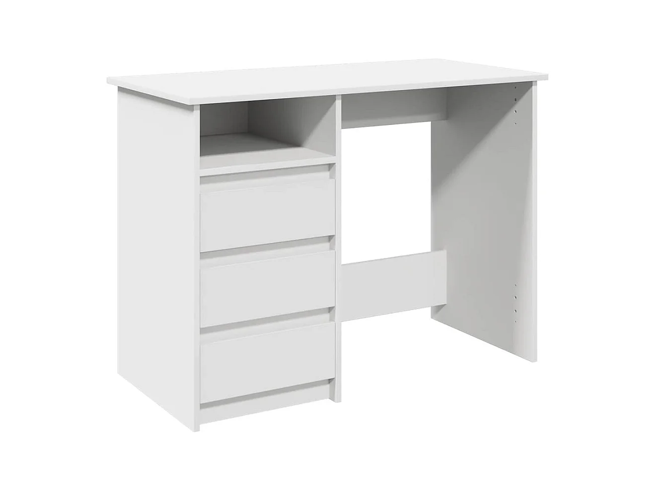 Bureau blanc 102x50x75 cm bois d'ingénierie