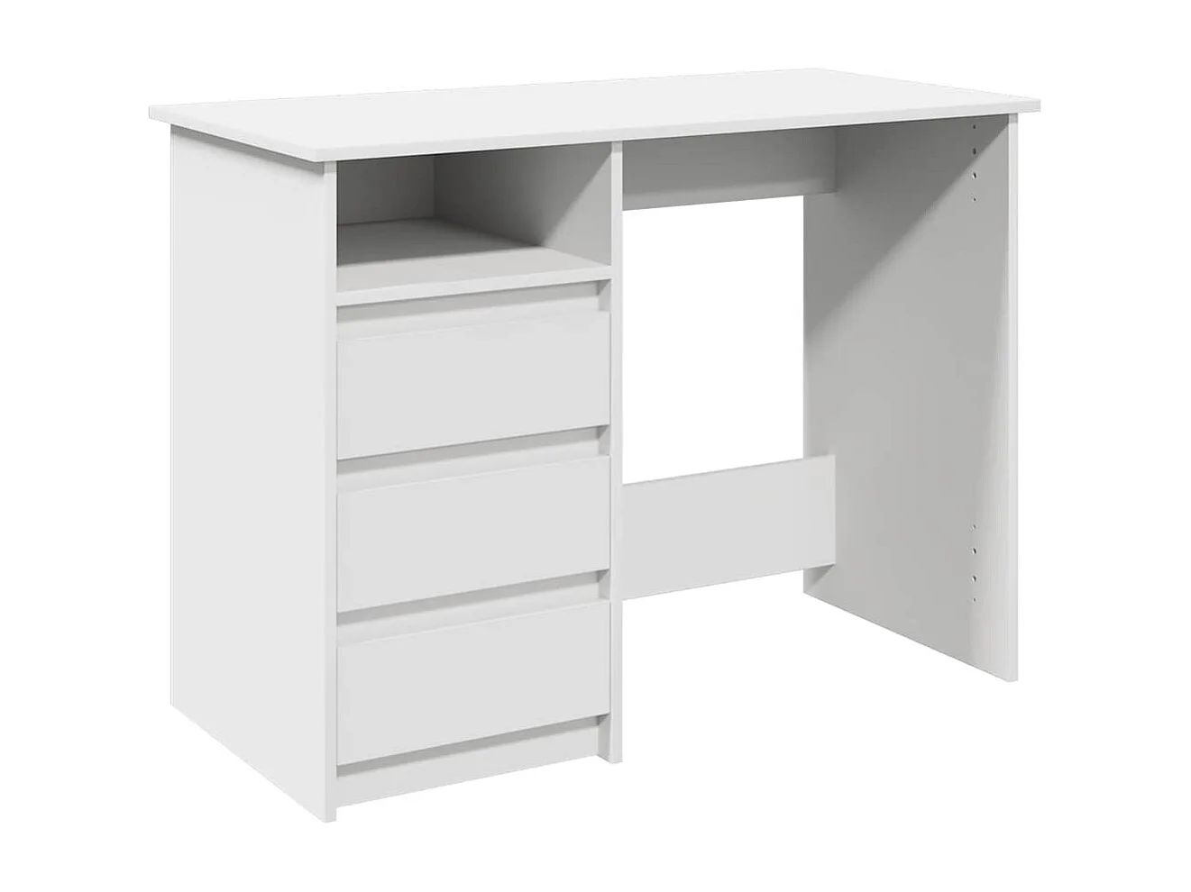 Bureau blanc 102x50x75 cm bois d'ingénierie