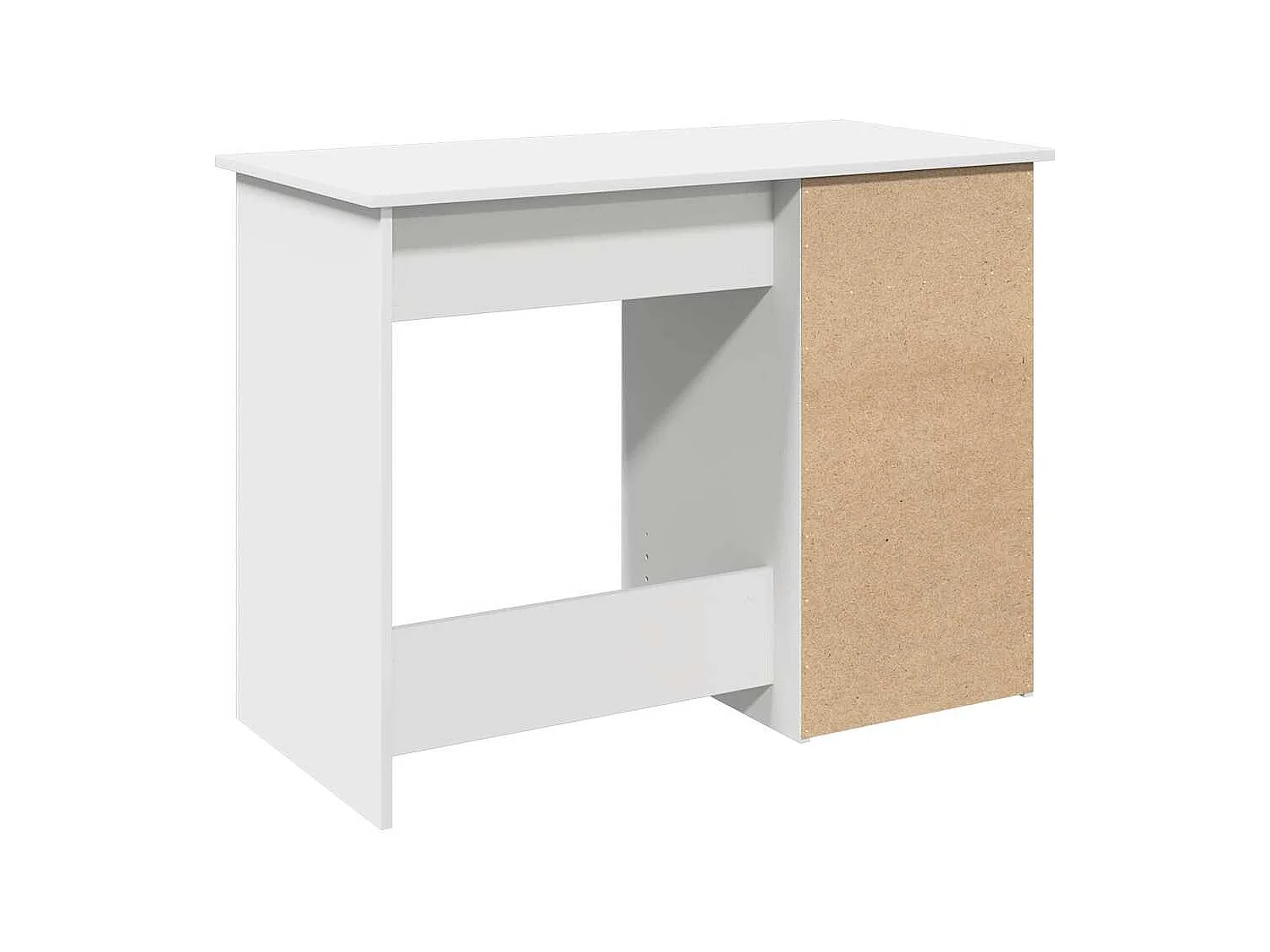 Bureau blanc 102x50x75 cm bois d'ingénierie