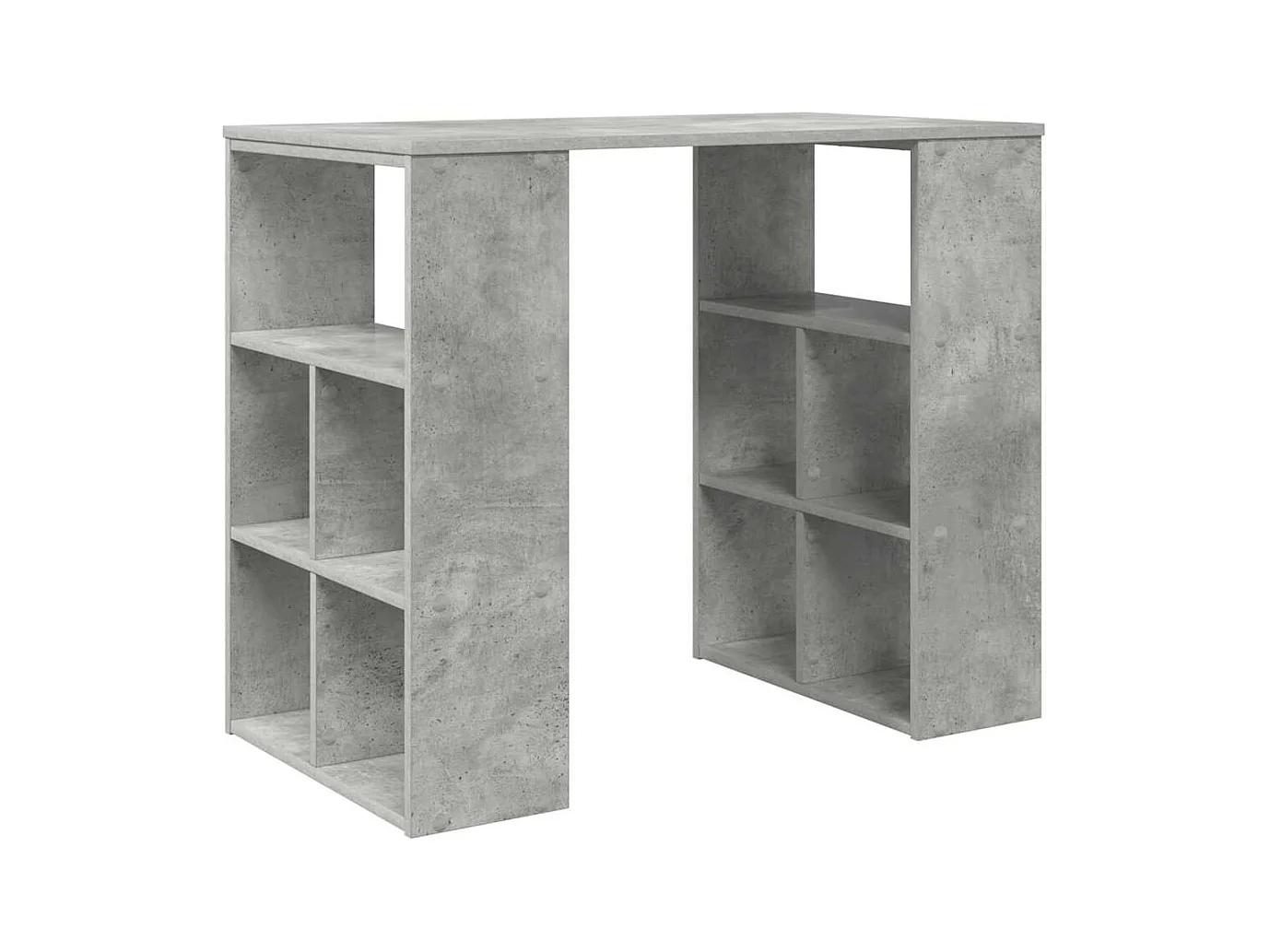 Bureau avec étagère Gris 90 x 50 x 75 cm Bois d'ingénierie