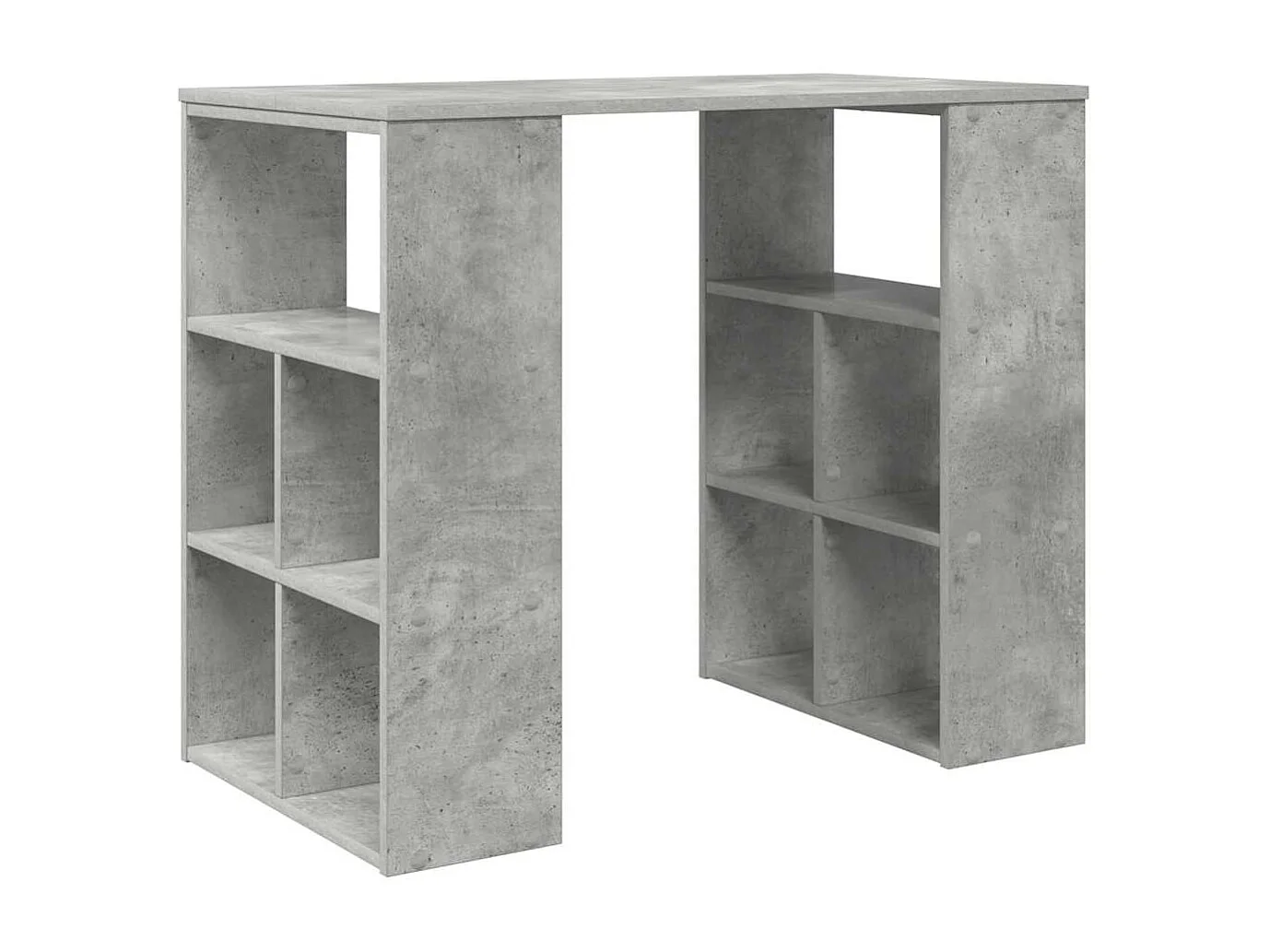 Bureau avec étagère Gris 90 x 50 x 75 cm Bois d'ingénierie