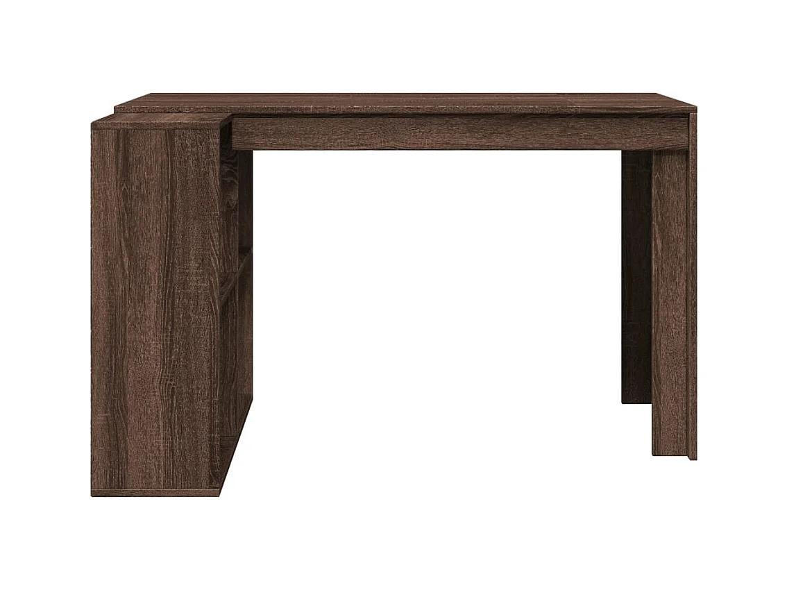 Bruin eiken bureau 123,5x73,5x75 cm bewerkt hout