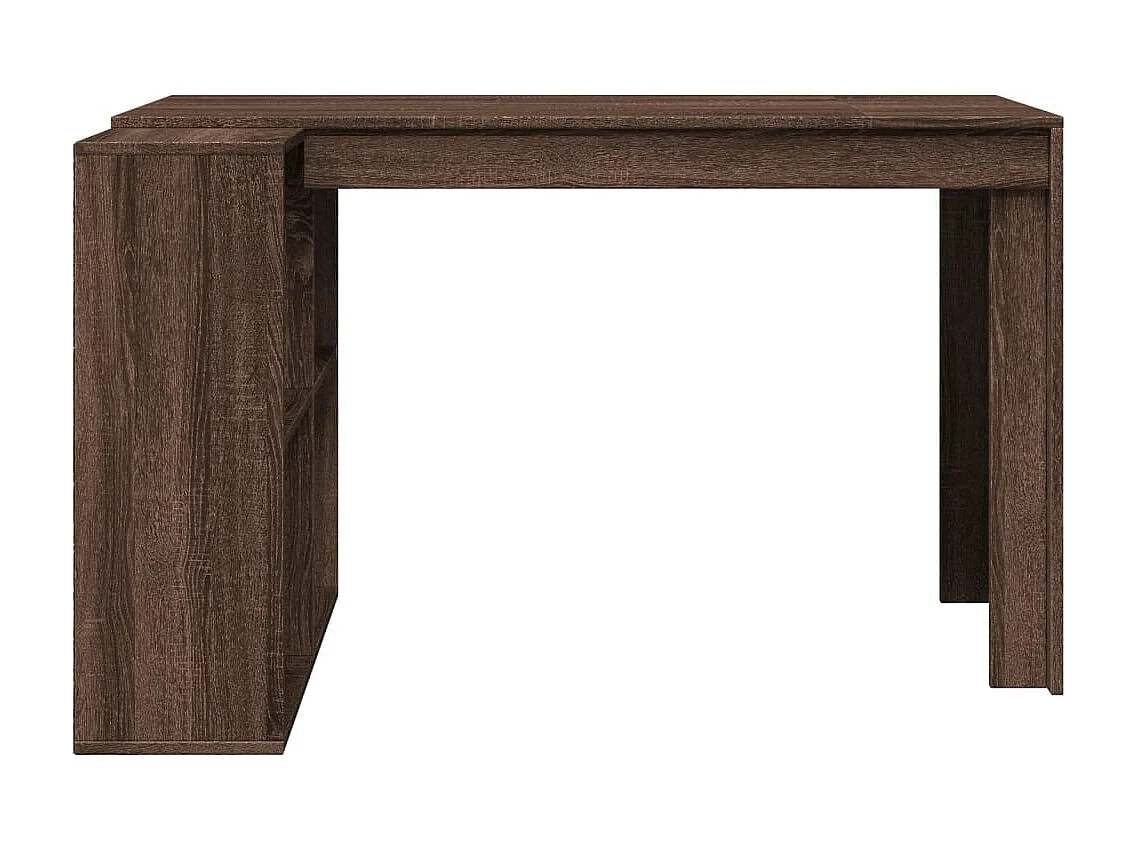 Scrivania in rovere marrone 123,5x73,5x75 cm in legno ingegnerizzato