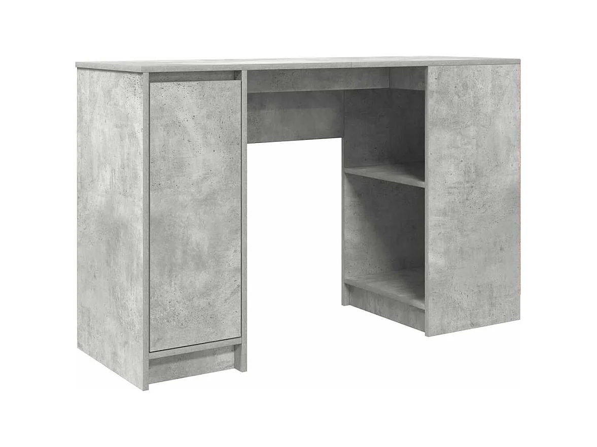 Bureau gris béton 120x42x76 cm bois d'ingénierie