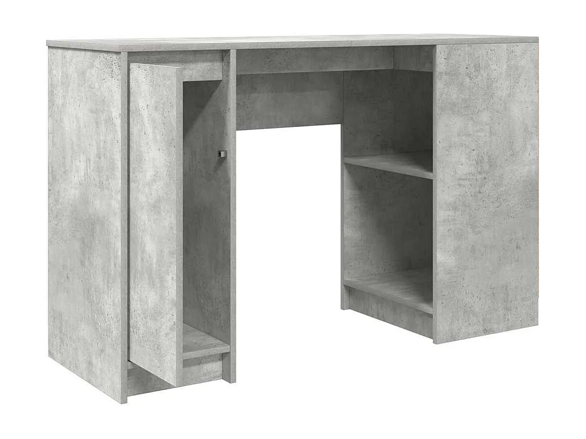 Bureau gris béton 120x42x76 cm bois d'ingénierie