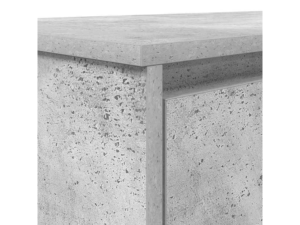 Bureau gris béton 120x42x76 cm bois d'ingénierie