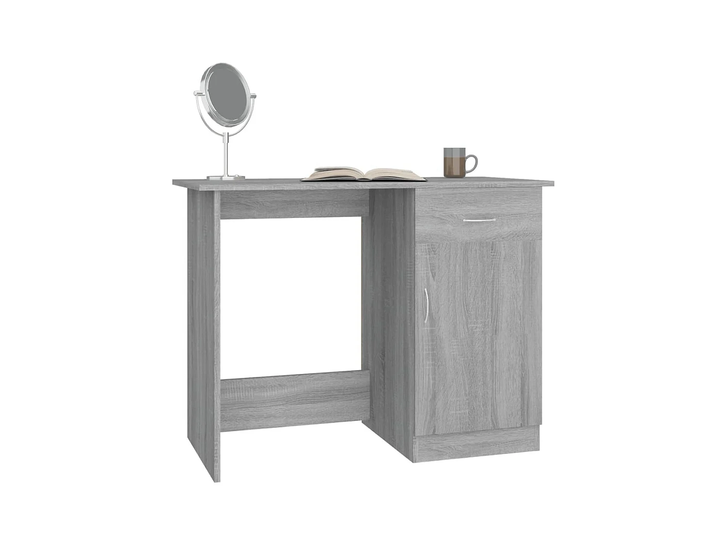 Escritorio Sonoma Gris 100x50x76 cm Madera de Ingeniería