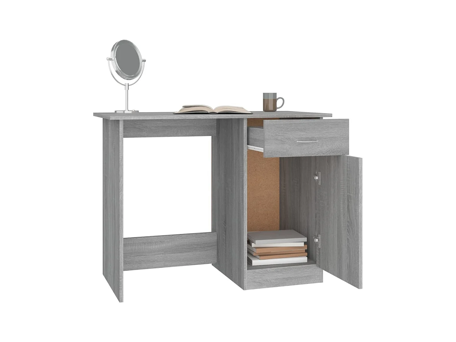 Escritorio Sonoma Gris 100x50x76 cm Madera de Ingeniería