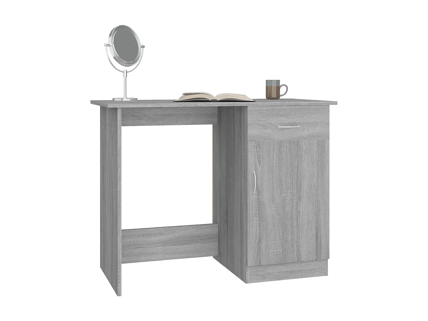 Escritorio Sonoma Gris 100x50x76 cm Madera de Ingeniería