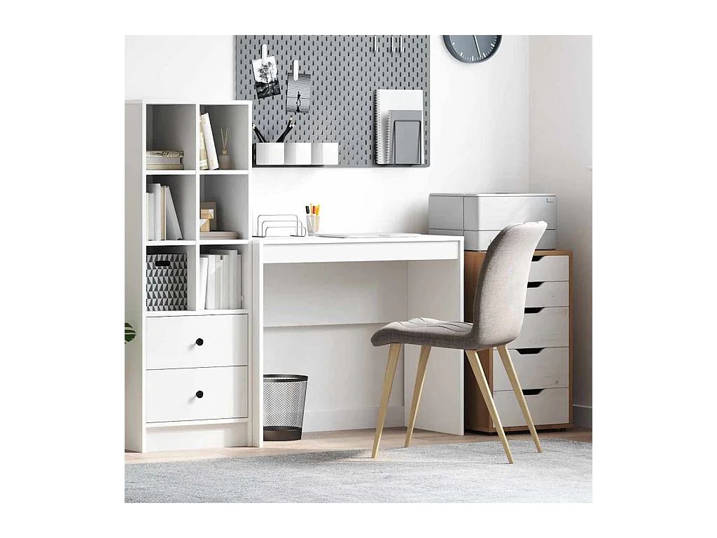 Bureau Blanc 90 x 40 x 76 cm Bois d'ingénierie