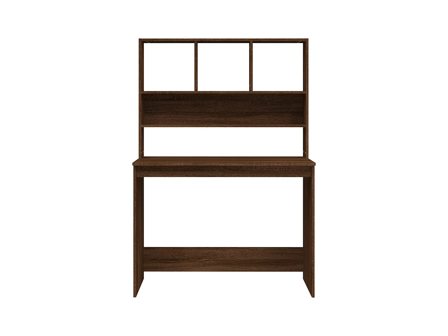 Escritorio y estanterías Roble marrón 102x45x148 cm Madera de ingeniería