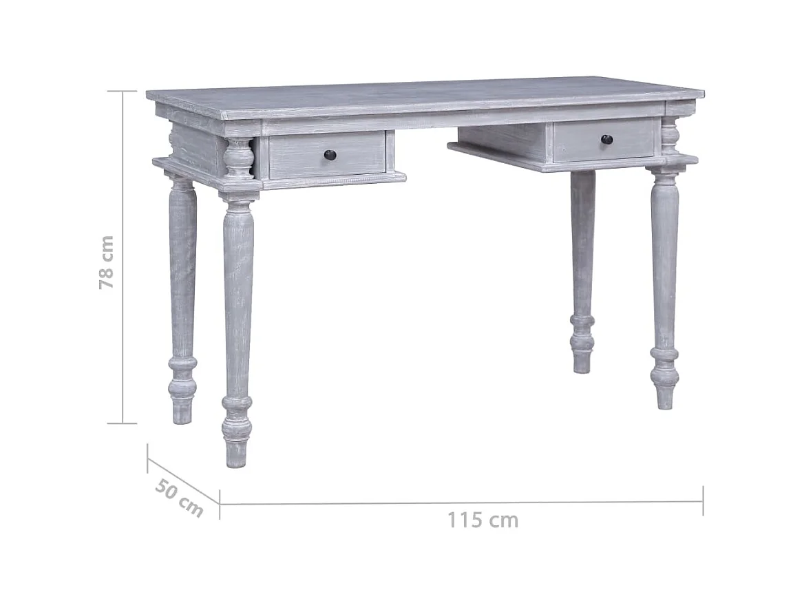 Escritorio 115x50x78 cm Madera maciza de caoba