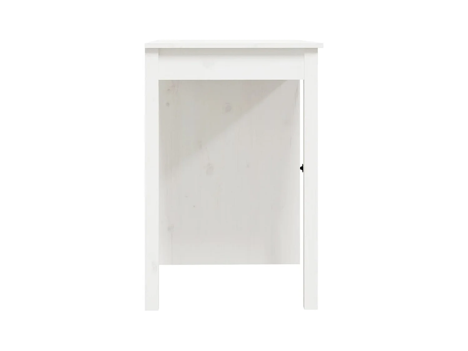 Bureau Blanc 100x50x75 cm Bois massif de pin