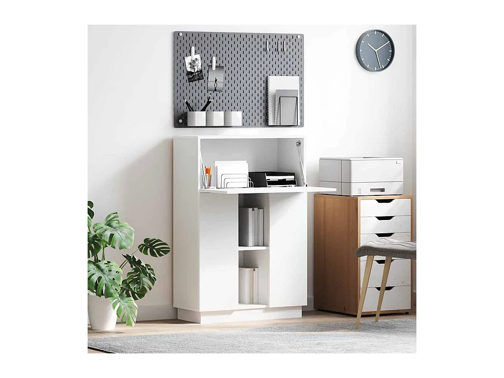 Bureau Blanc 71,5 x 31,5 x 106,5 cm Bois d'ingénierie