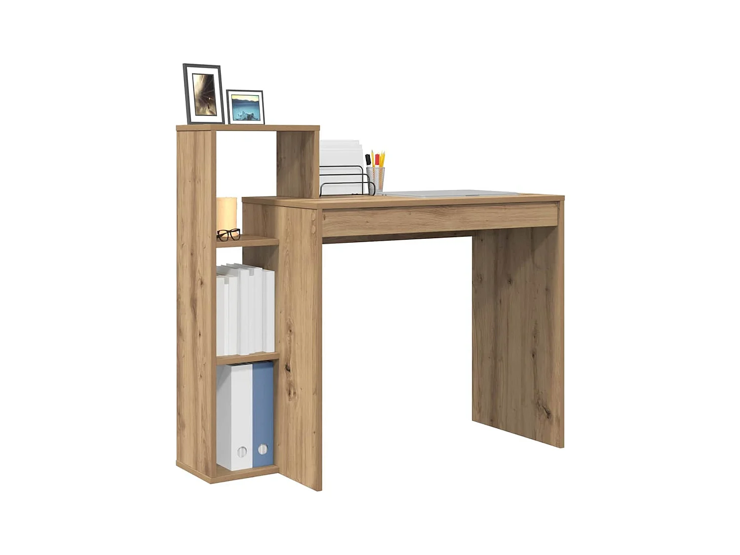 Bureau chêne artisanal 100 x 40 x 90 cm Bois d'ingénierie