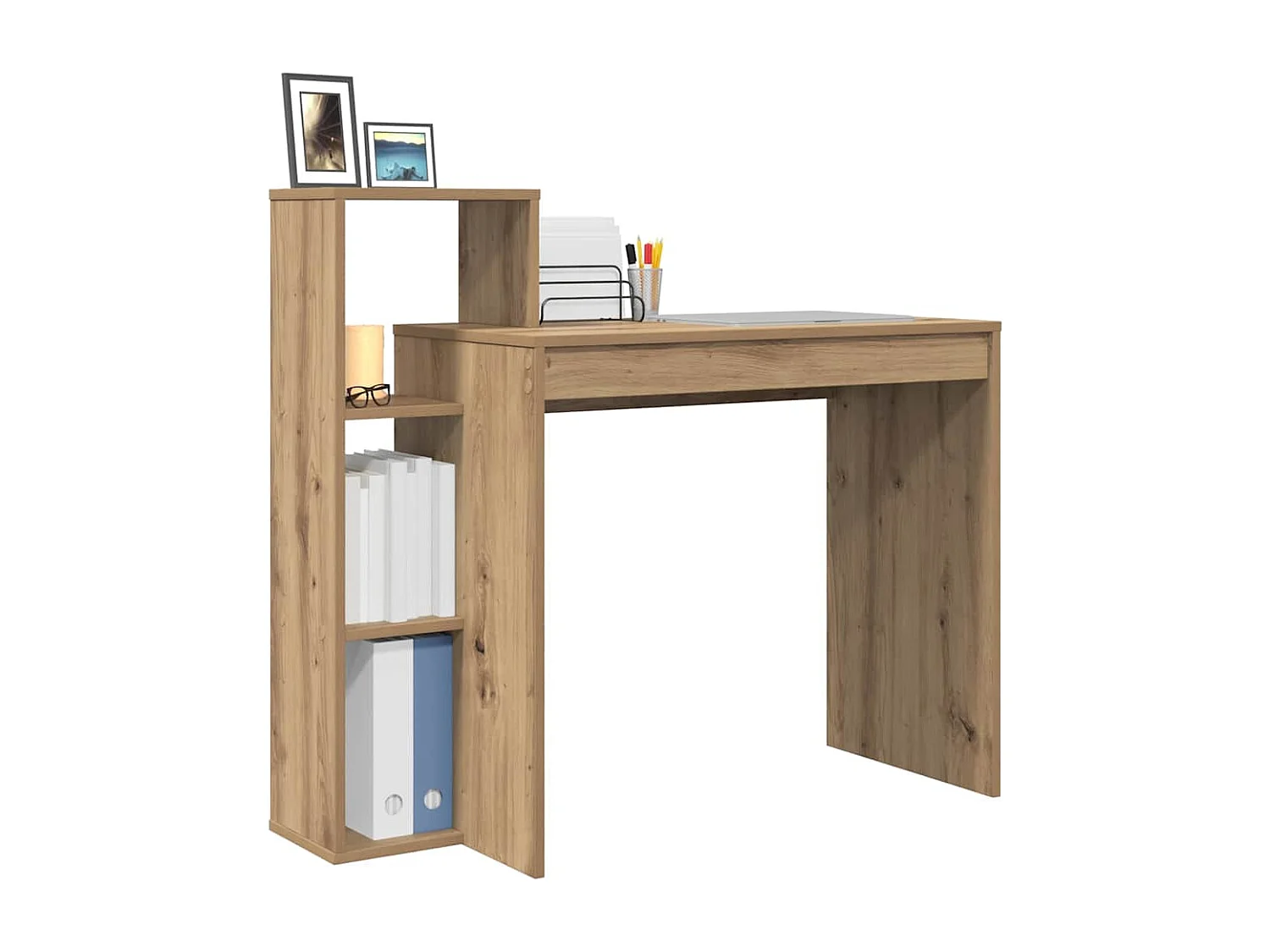 Bureau chêne artisanal 100 x 40 x 90 cm Bois d'ingénierie