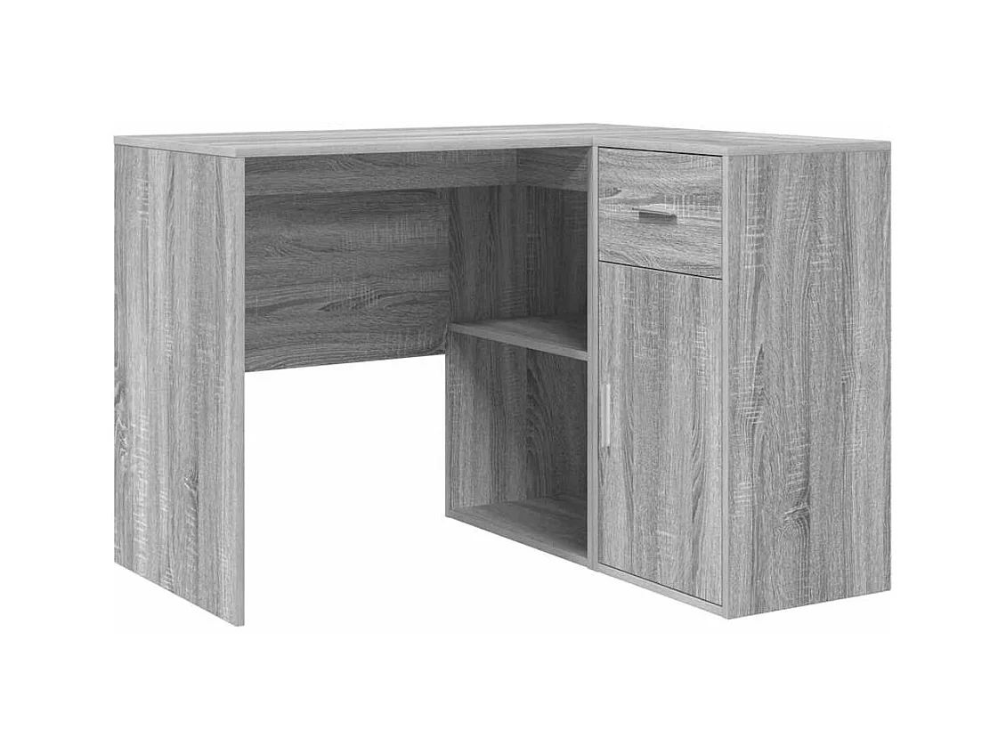 Bureau d'angle avec tiroir 2 pcs Sonoma gris 102 x 50 x 75 cm