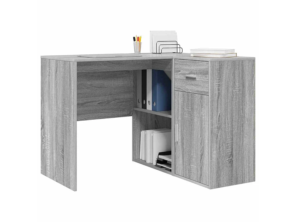Bureau d'angle avec tiroir 2 pcs Sonoma gris 102 x 50 x 75 cm