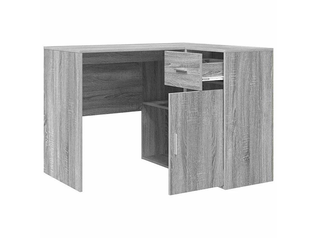 Bureau d'angle avec tiroir 2 pcs Sonoma gris 102 x 50 x 75 cm