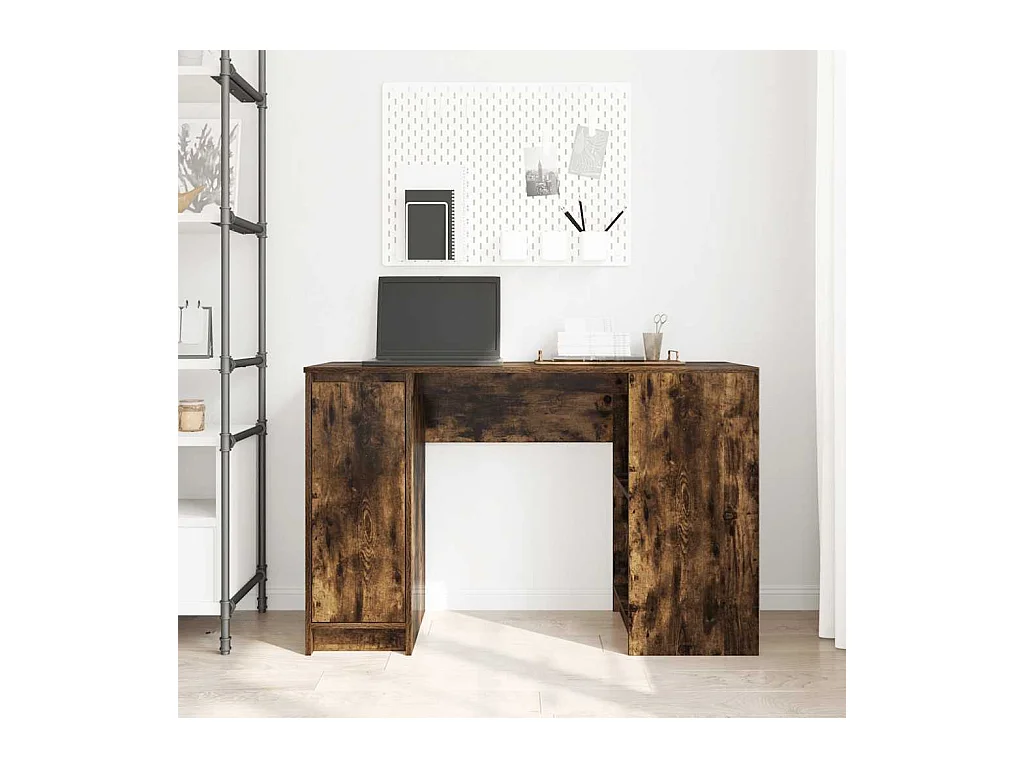 Bureau chêne fumé 120x42x76 cm bois d'ingénierie