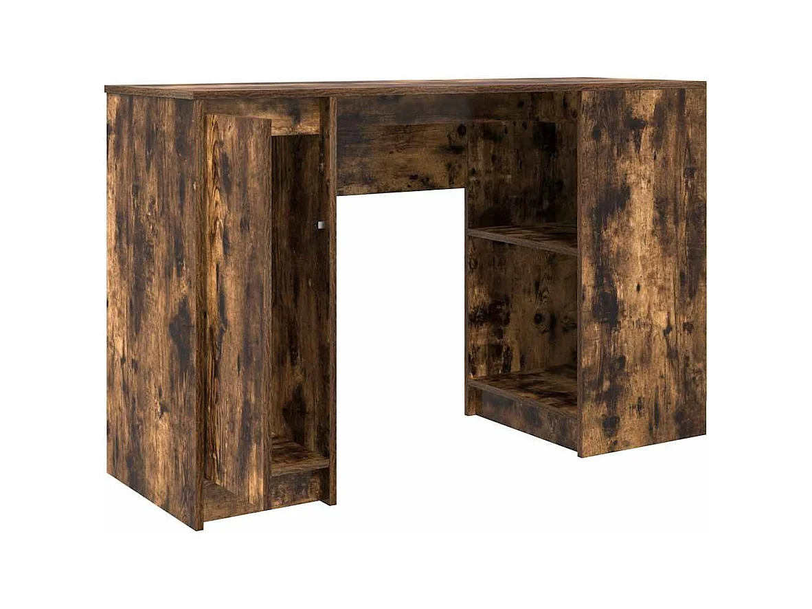 Bureau chêne fumé 120x42x76 cm bois d'ingénierie