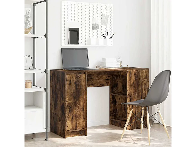 Bureau chêne fumé 120x42x76 cm bois d'ingénierie
