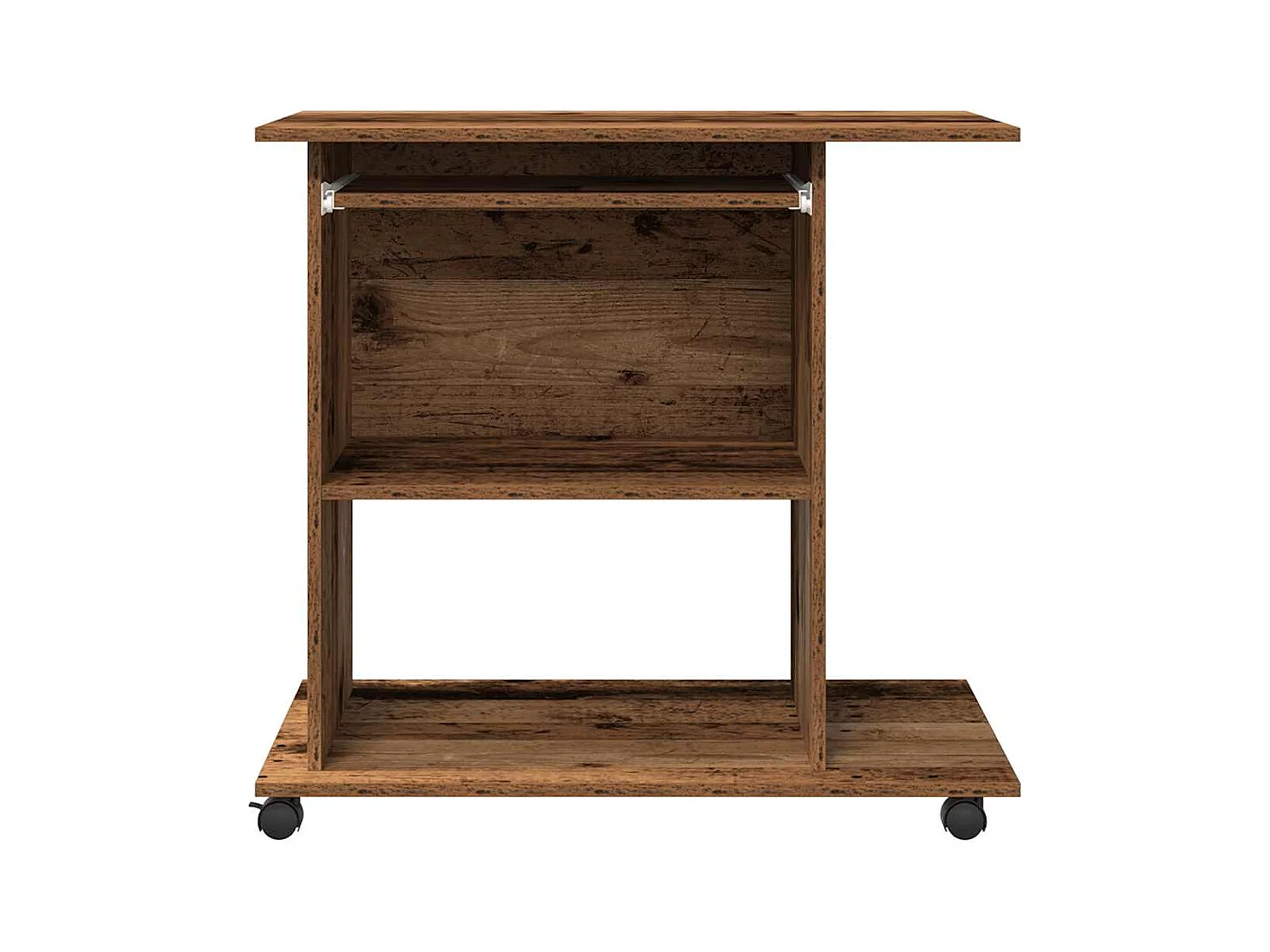 Bureau d'ordinateur vieux bois 80x50x75 cm bois d'ingénierie