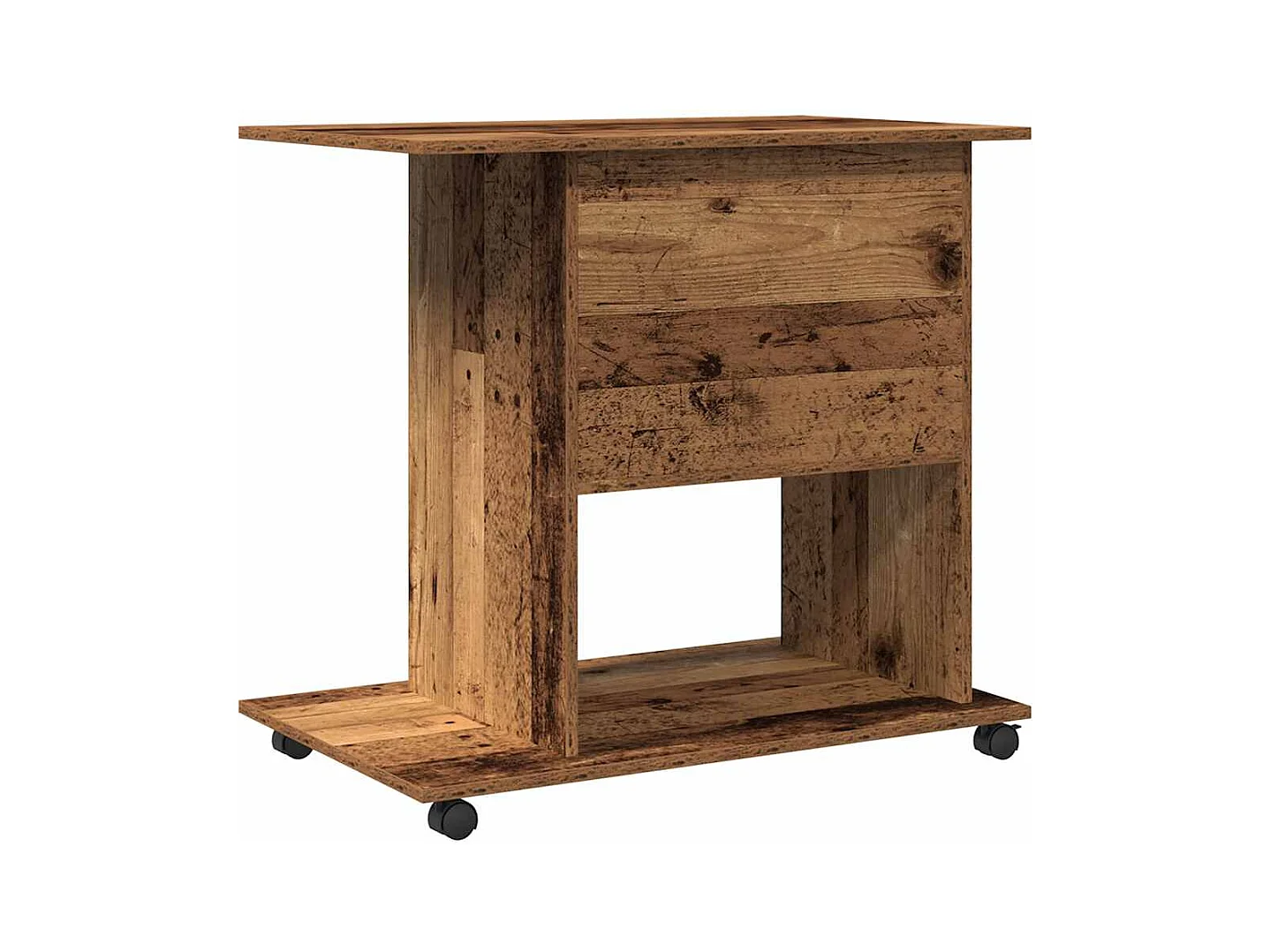 Bureau d'ordinateur vieux bois 80x50x75 cm bois d'ingénierie