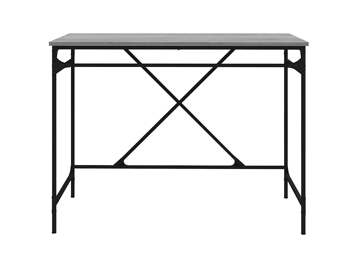 Sonoma grijs bureau 100x50x75 cm bewerkt hout en ijzer