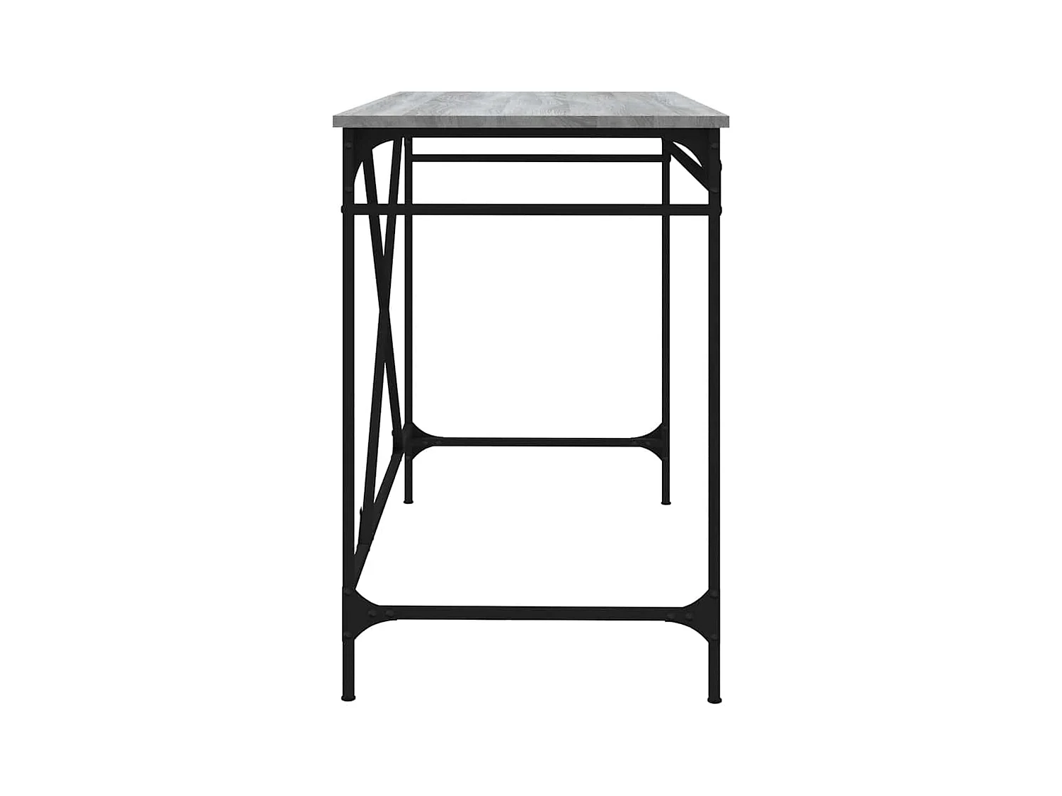 Sonoma grijs bureau 100x50x75 cm bewerkt hout en ijzer
