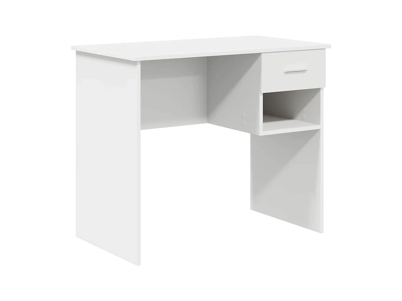 Bureau avec tiroir Blanc 90 x 49.5 x 75 cm Bois d'ingénierie