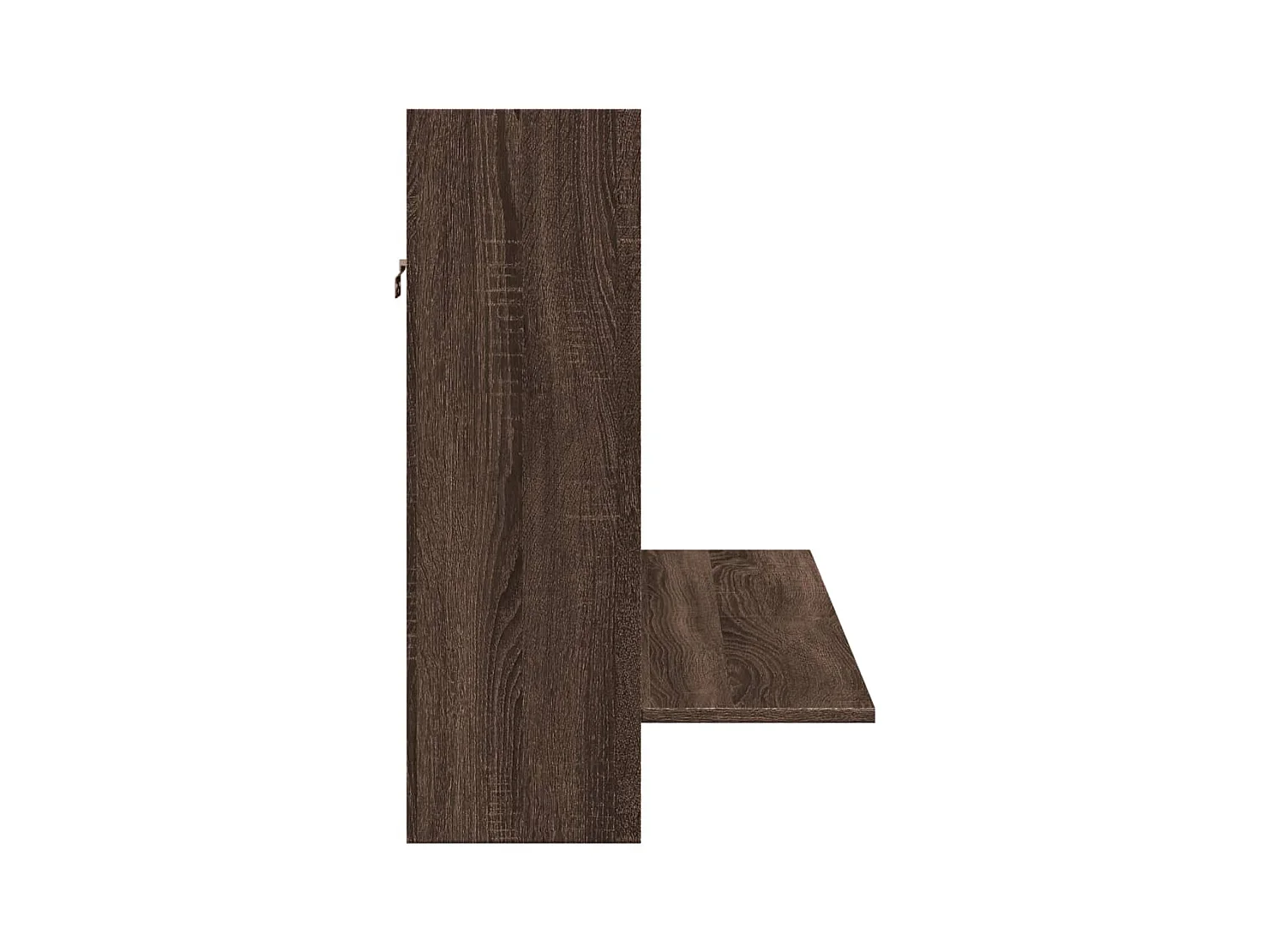 Scrivania a muro in rovere marrone 105x48x75 cm in legno ingegnerizzato