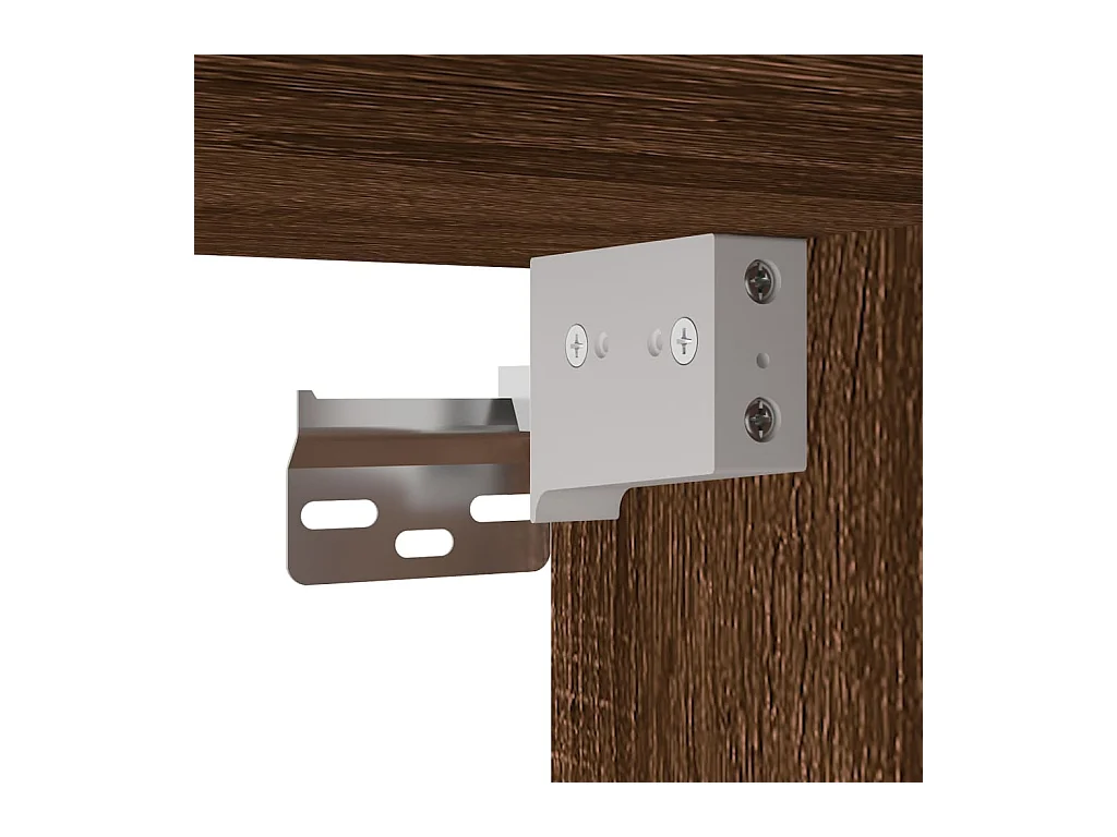 Scrivania a muro in rovere marrone 105x48x75 cm in legno ingegnerizzato