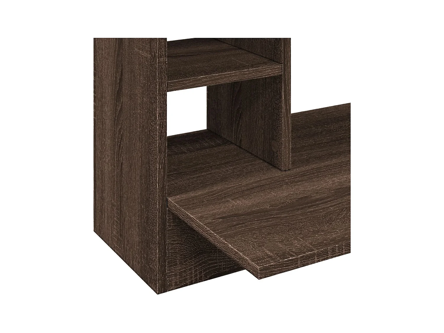 Scrivania a muro in rovere marrone 105x48x75 cm in legno ingegnerizzato