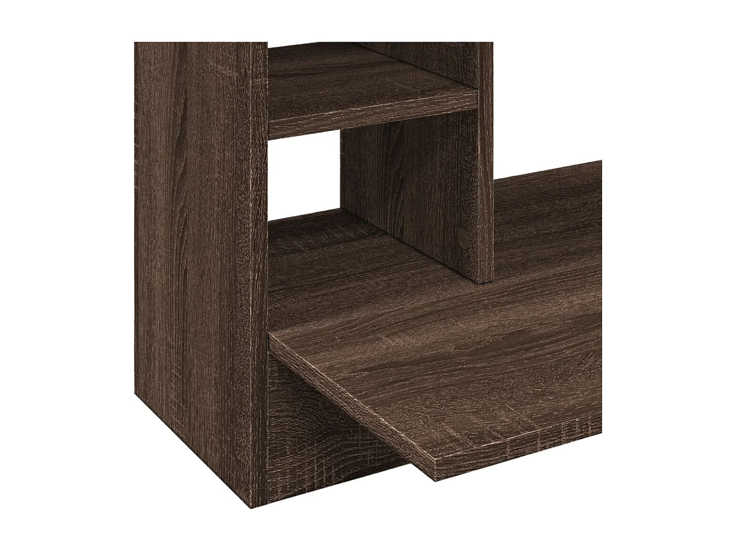 Bureau mural chêne marron 105x48x75 cm bois d'ingénierie