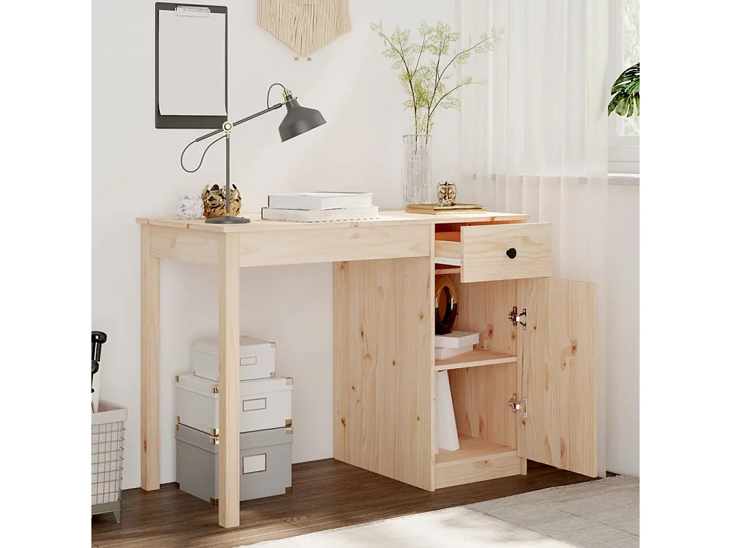 Escritorio 100x50x75 cm Madera maciza de pino