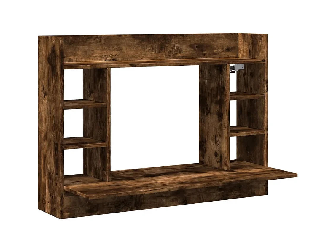 Escritorio de pared roble ahumado 105x48x75 cm madera de ingeniería