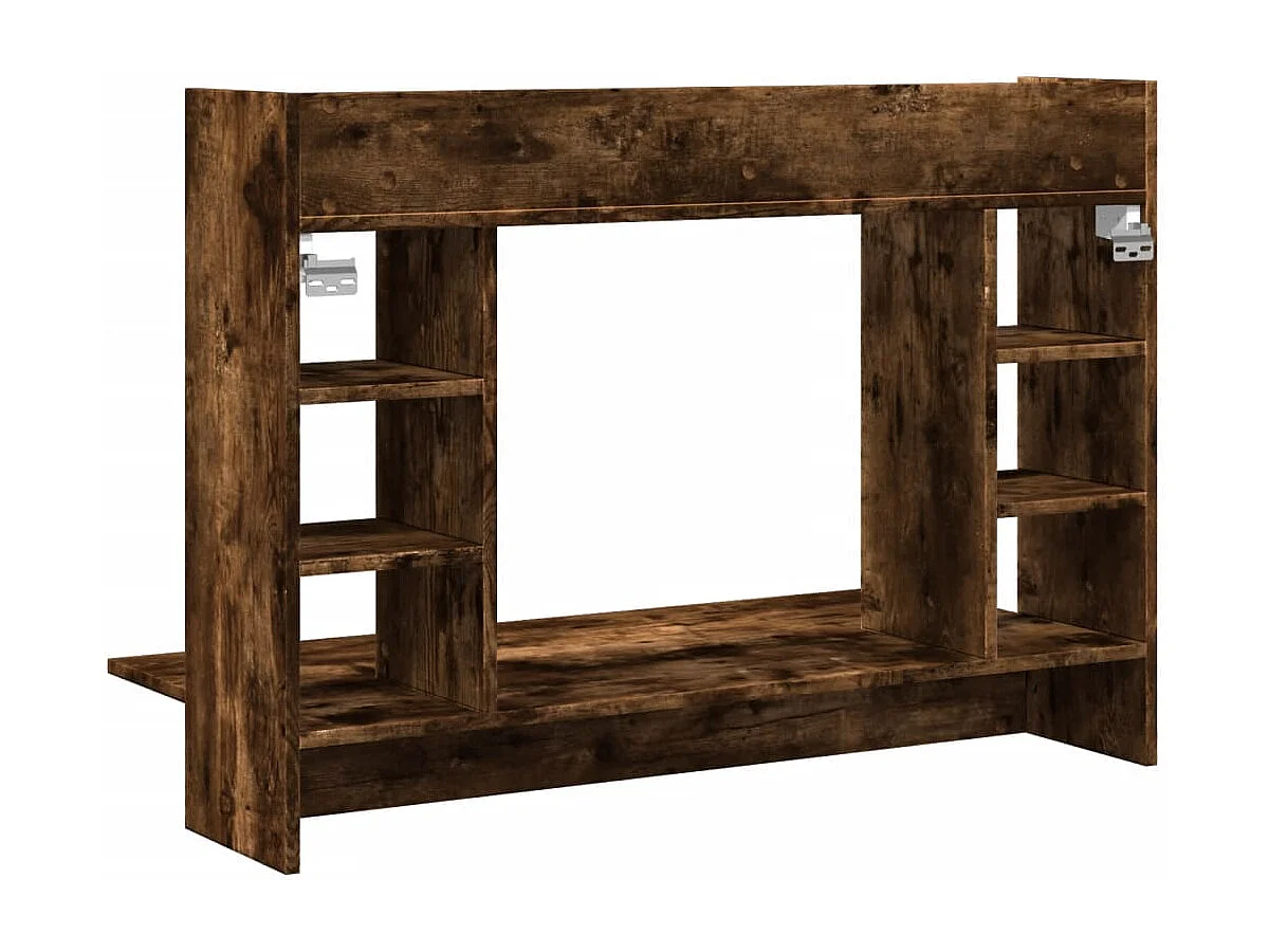 Escritorio de pared roble ahumado 105x48x75 cm madera de ingeniería