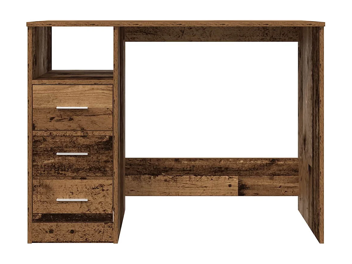 Oud houten bureau 102x76x50 cm bewerkt hout
