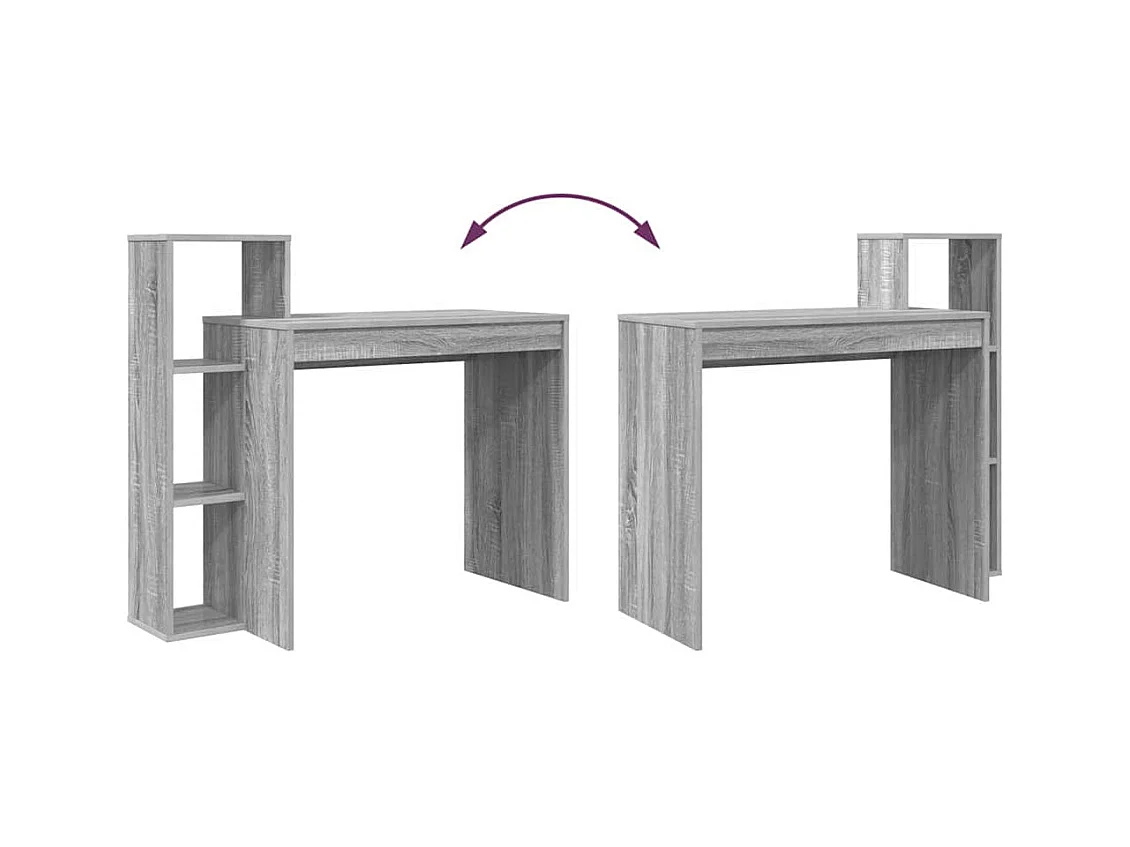 Bureau Sonoma gris 100 x 40 x 90 cm Bois d'ingénierie