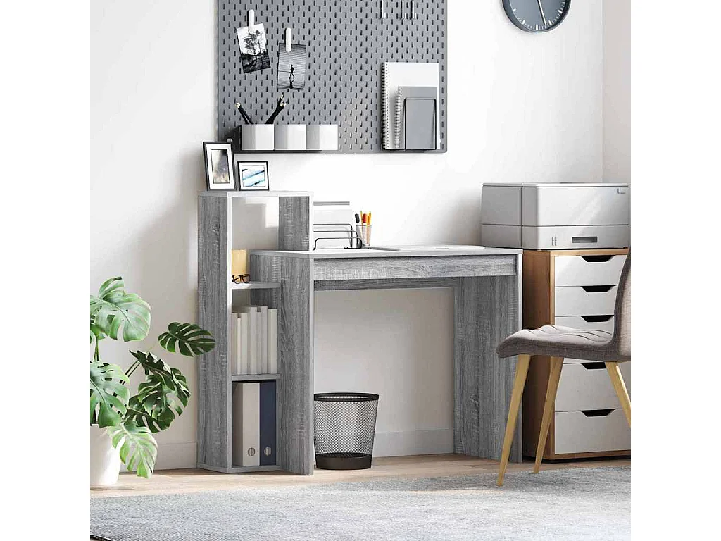 Bureau Sonoma gris 100 x 40 x 90 cm Bois d'ingénierie
