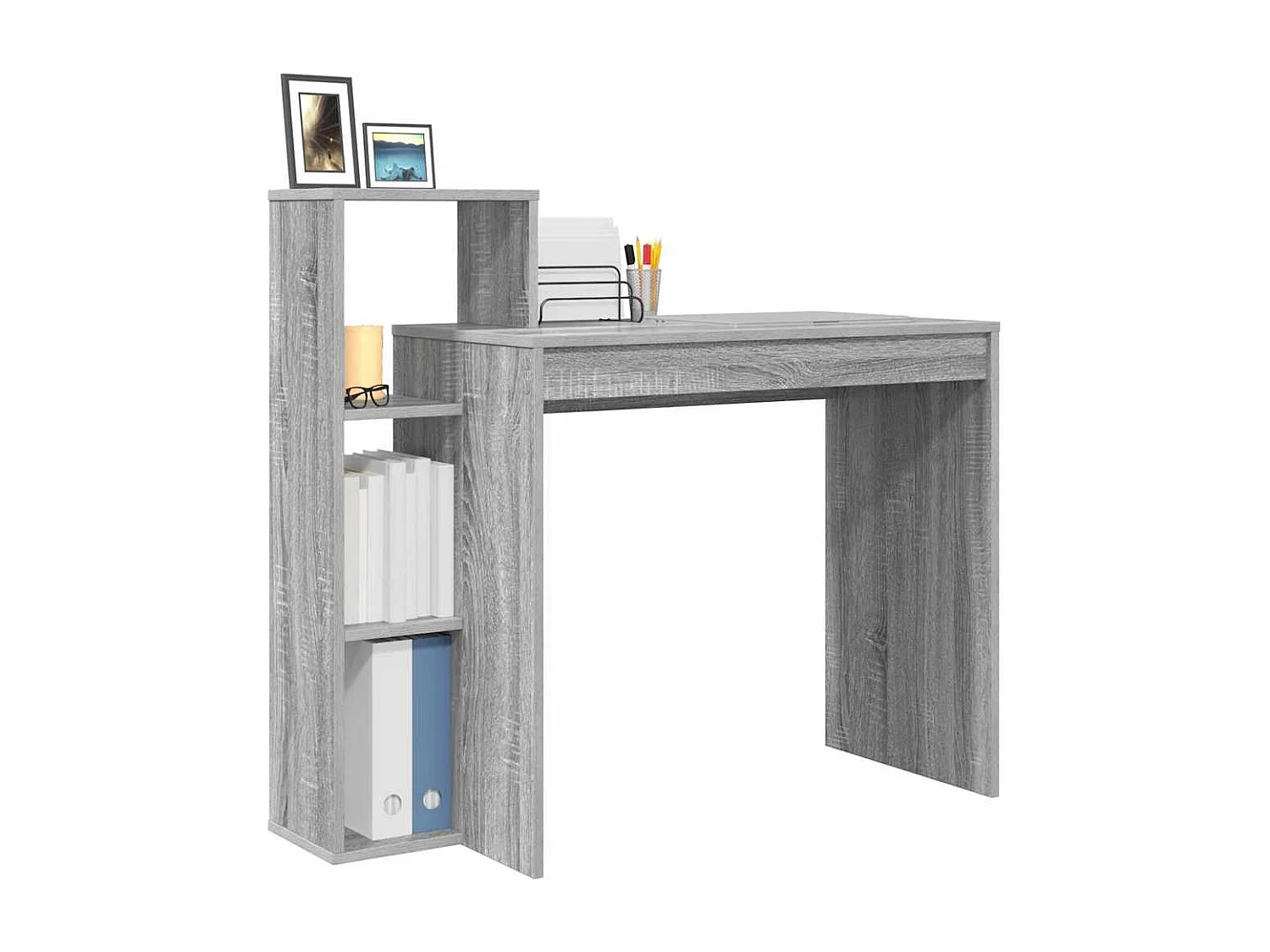 Bureau Sonoma gris 100 x 40 x 90 cm Bois d'ingénierie