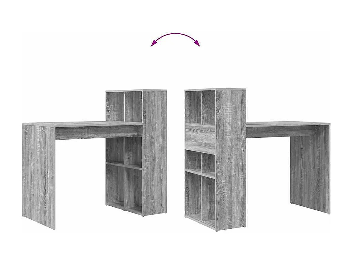 Sonoma Grey Bureau 108 x 55 x 103,5 cm Bewerkt hout