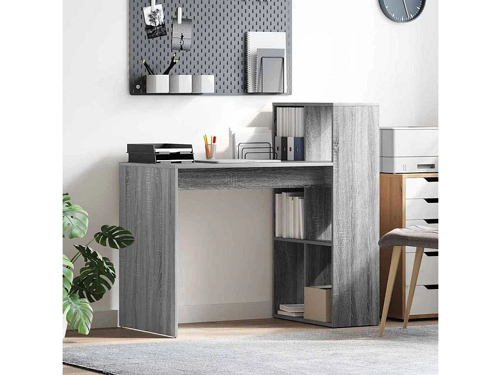 Schreibtisch Sonoma Grau 108 x 55 x 103,5 cm Holzwerkstoff