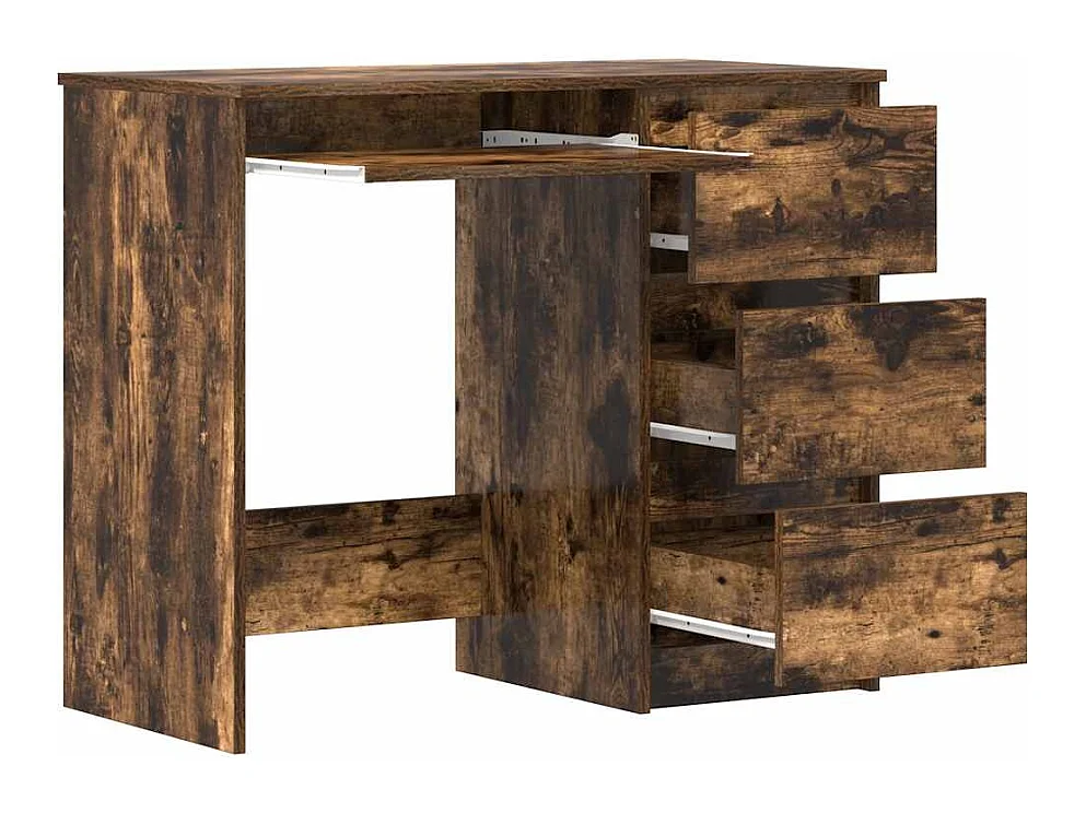 Escritorio de roble ahumado 90x45x76 cm Madera de ingeniería