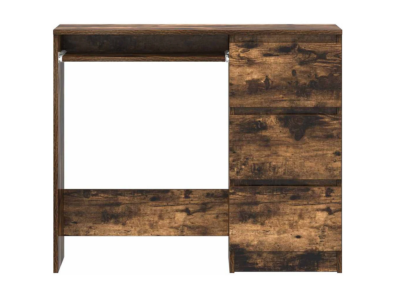 Scrivania in rovere affumicato 90x45x76 cm in legno ingegnerizzato