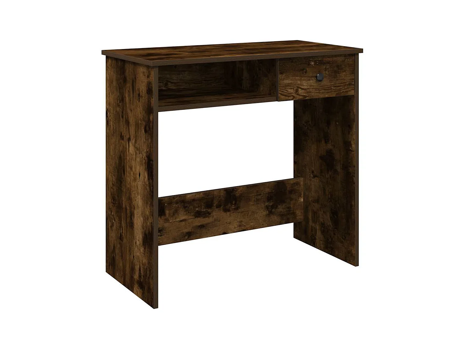 Bureau chêne fumé 80x40x75 cm bois d'ingénierie