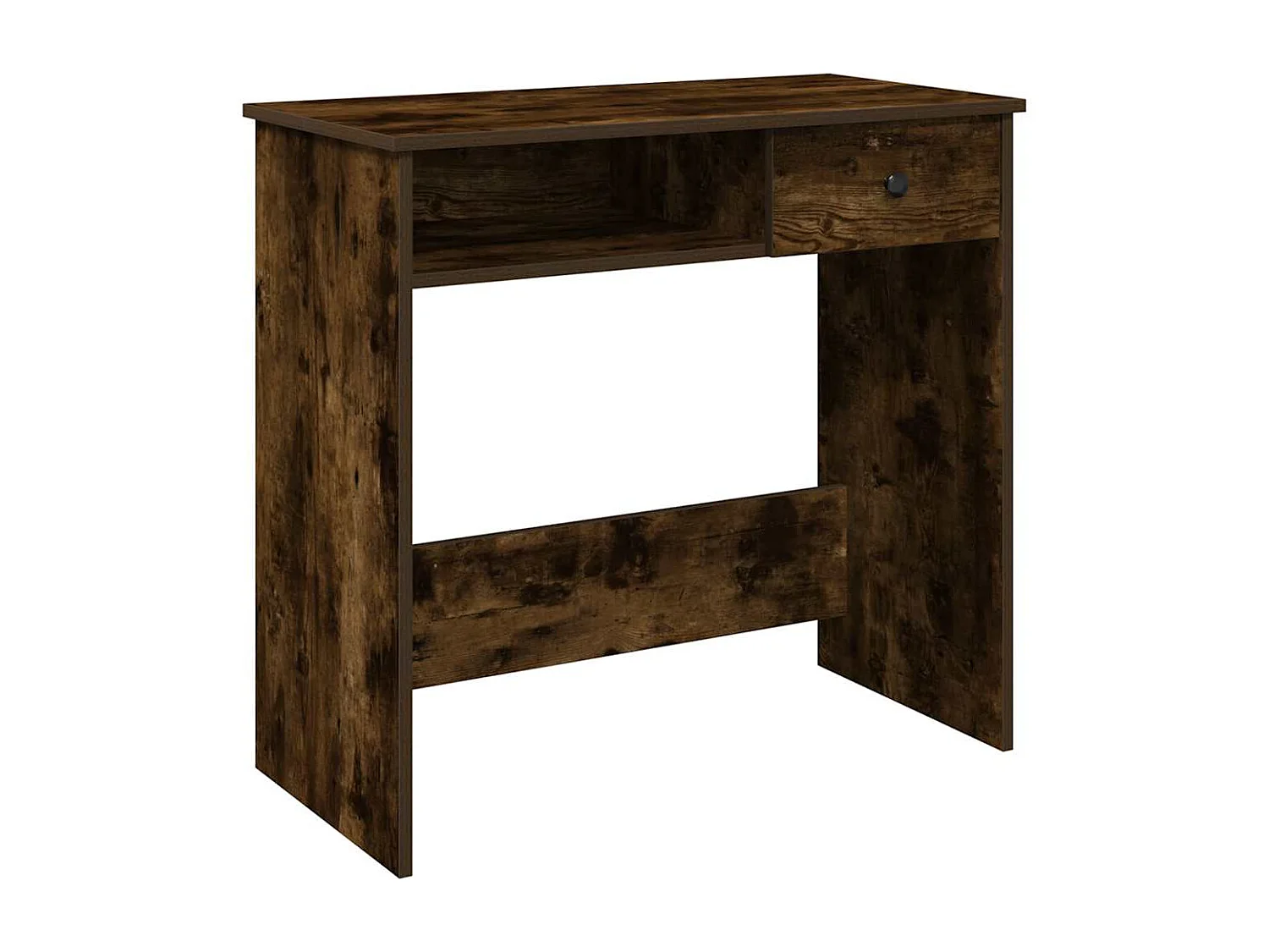 Bureau chêne fumé 80x40x75 cm bois d'ingénierie